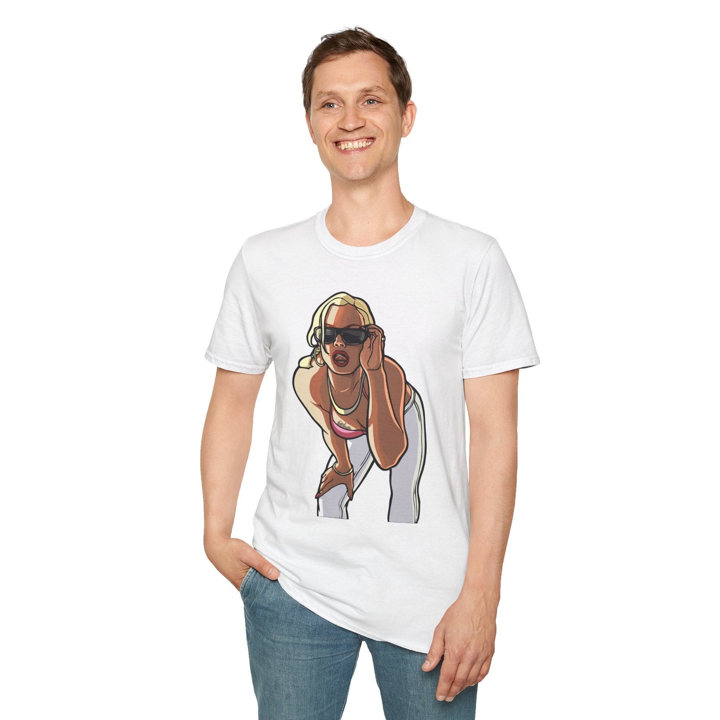 Cartoon Animation T Shirt Funny Tee Unisex Gildan Softstyle 64000 100 Percent Ring Spun Cotton