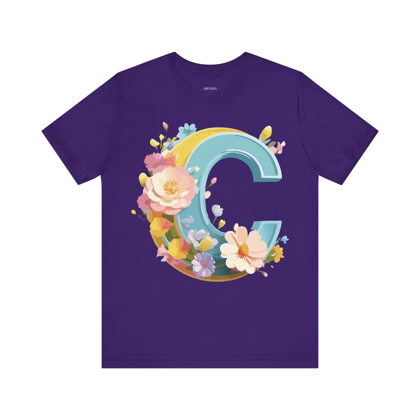 Adelpha Letter C Shirt Graphic Tee Unisex Short Sleeve Art Design Vintage Inspired Casual Wear