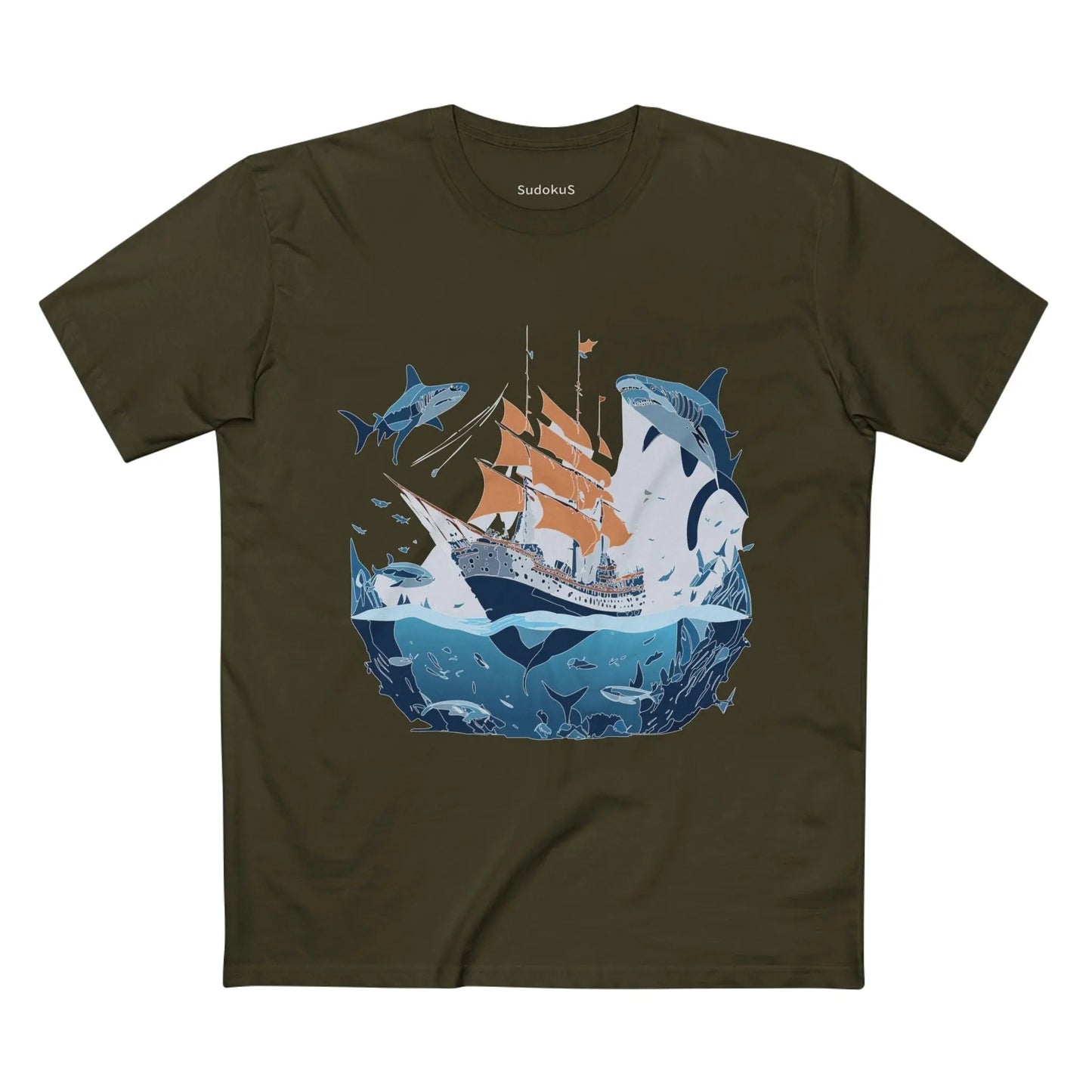 Ocean Coast Graphic Unisex 100 Cotton Staple Tee 33