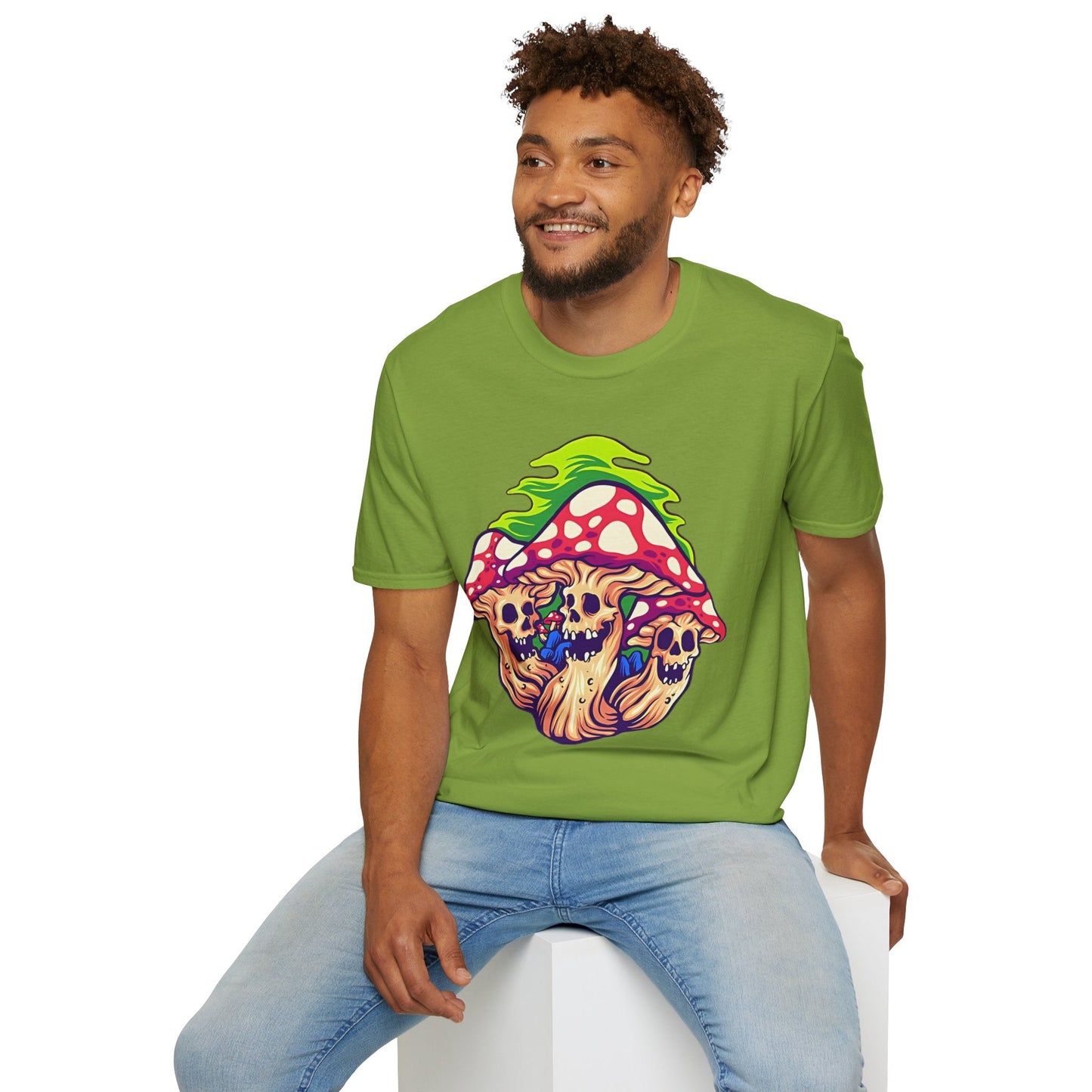 Mashroom Tee Shirt Unisex Softstyle Gildan 64000 Cotton With Funny Mashroom Design