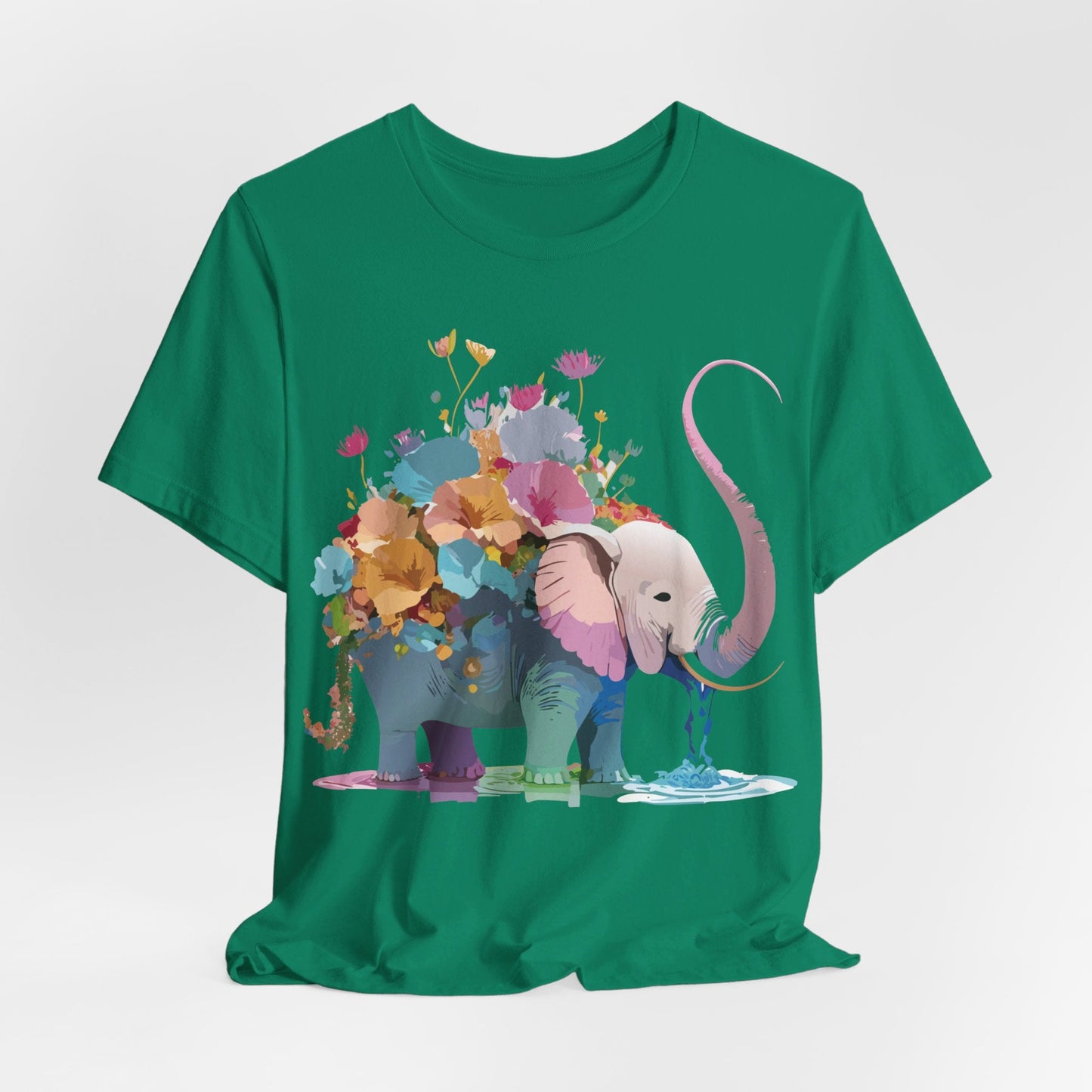 Elephant Graphic Unisex 100 Cotton Jersey Vintage Art Design Tee 12