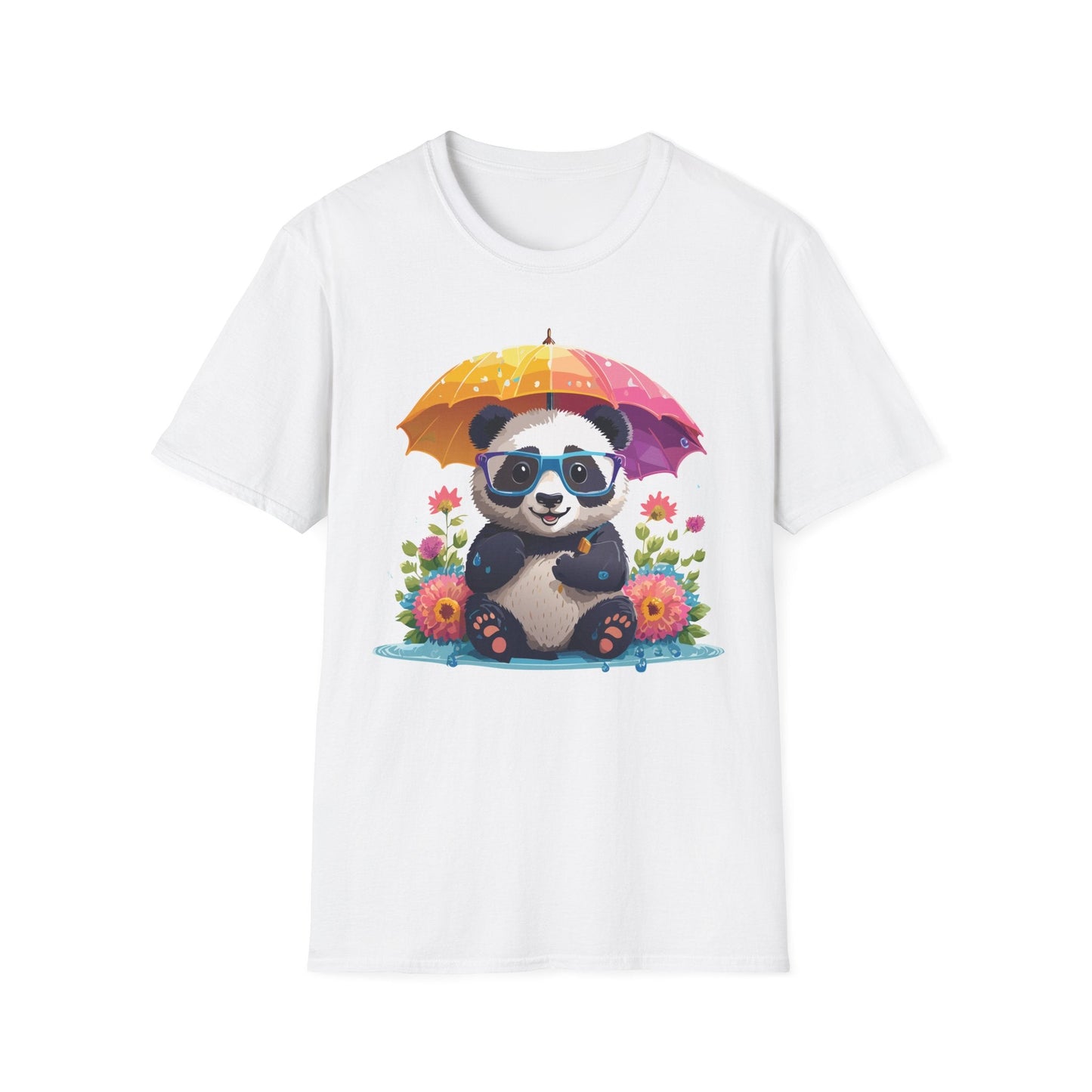 Unisex Panda Shirt Softstyle Tee 100 Percent Ring Spun Cotton Comfortable Animal Tee