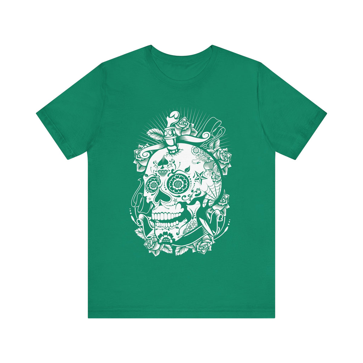 Skull Graphic Unisex Cotton Bella+Canvas Tee with Art Design