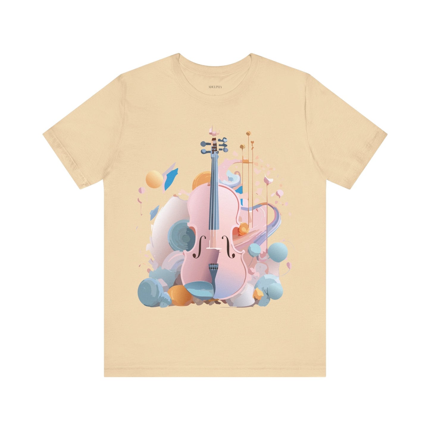 Music Graphic Unisex 100 Cotton Vintage Art with Musical Elements Tee 16