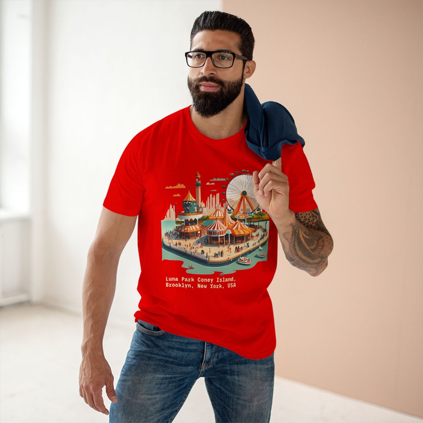 Travel Shirt Tourist Shirt Brooklyn Shirt Unisex Premium Cotton Tee By Retro2Nova TT16