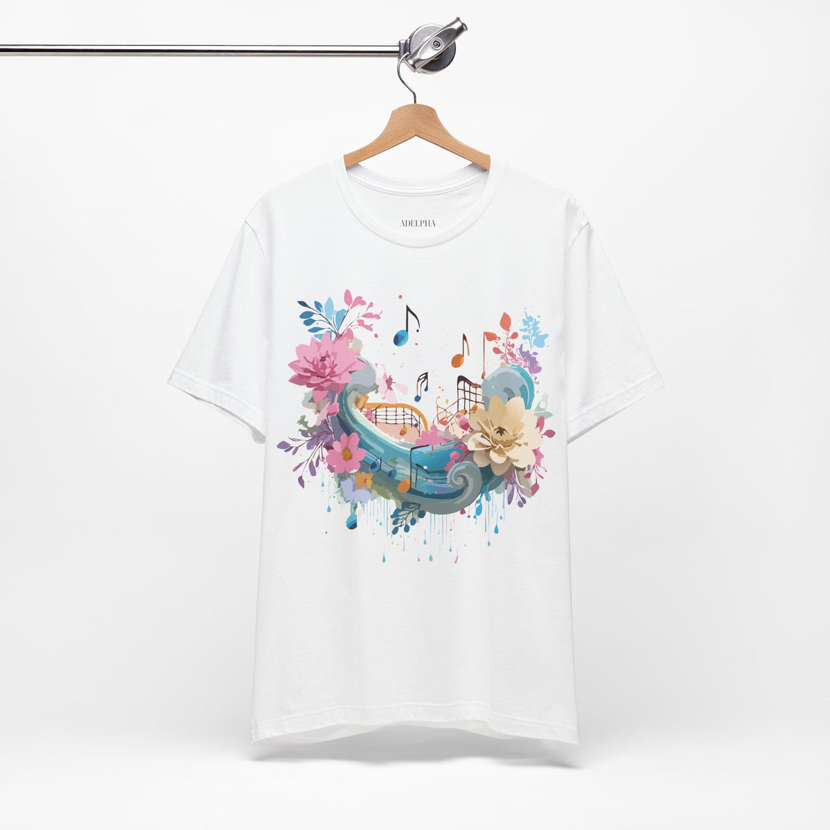 Music Graphic Unisex Cotton Bella+Canvas Tee with Art Design m172