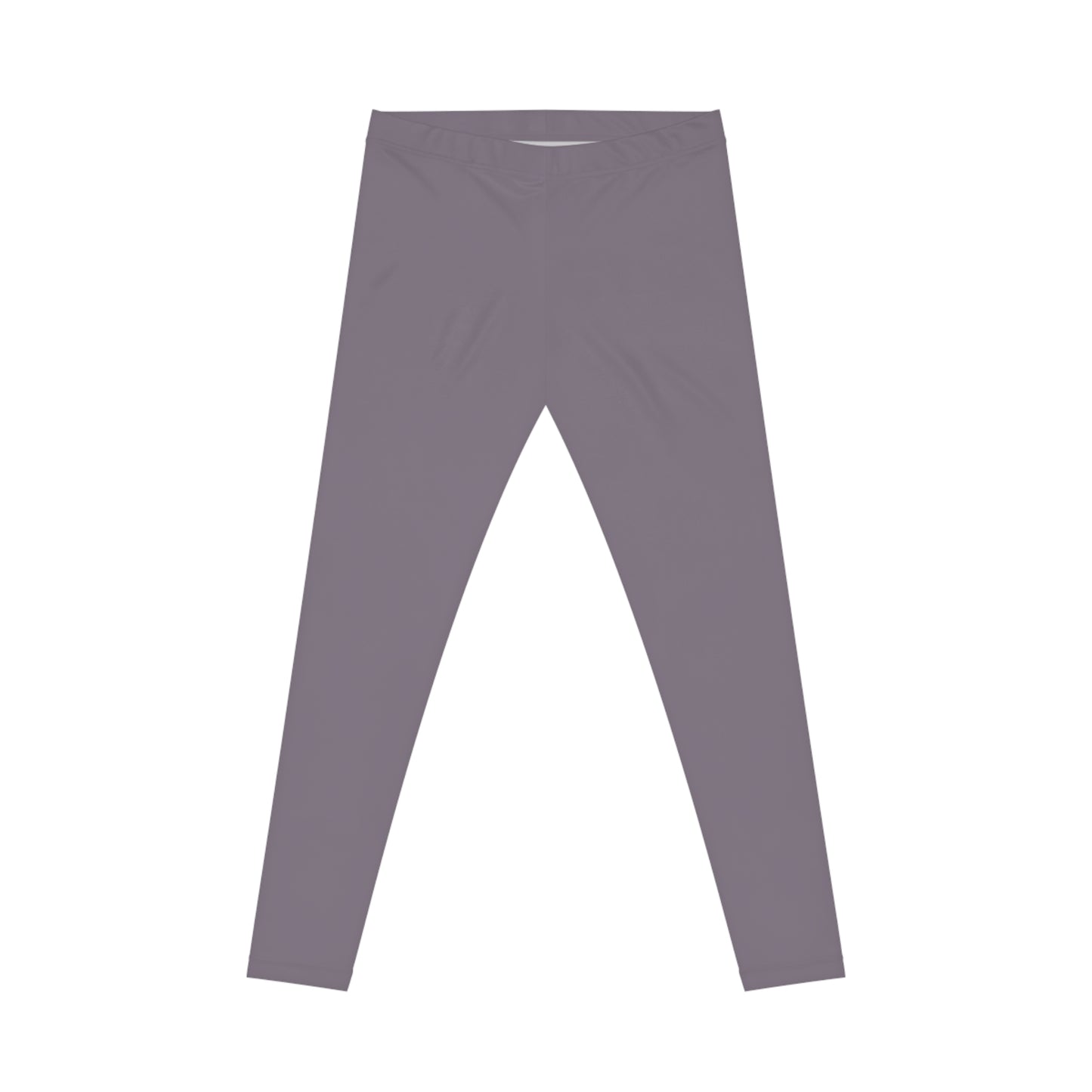 Mauve Fog Color Women's Poly-Span Casual Leggings XS-2XL