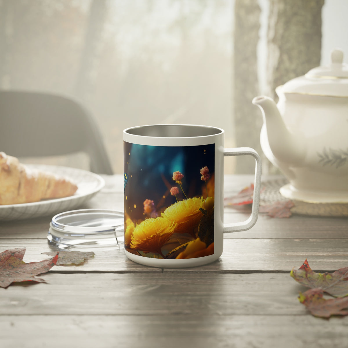 30 Art Design Insulated Coffee Mug Clear Lid 10oz Insulated Coffee Mug 10oz