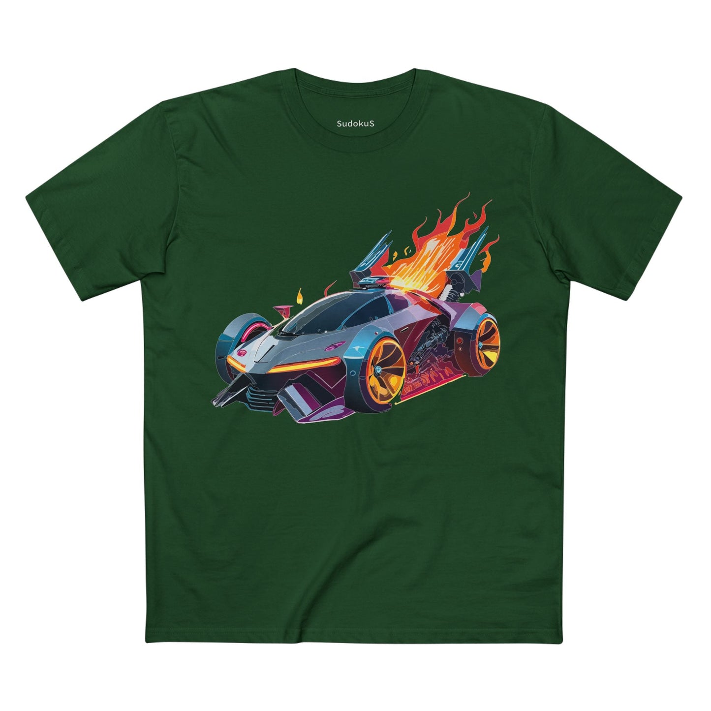 Car Graphic Unisex 100 Cotton Staple Tee 2