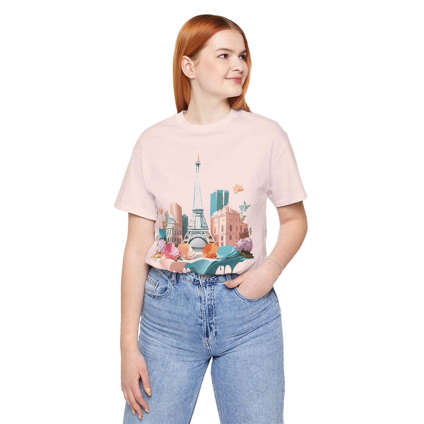 Paris Vintage Inspired Graphic Tee Unisex Short Sleeve Shirt Adelpha Artwork Studio