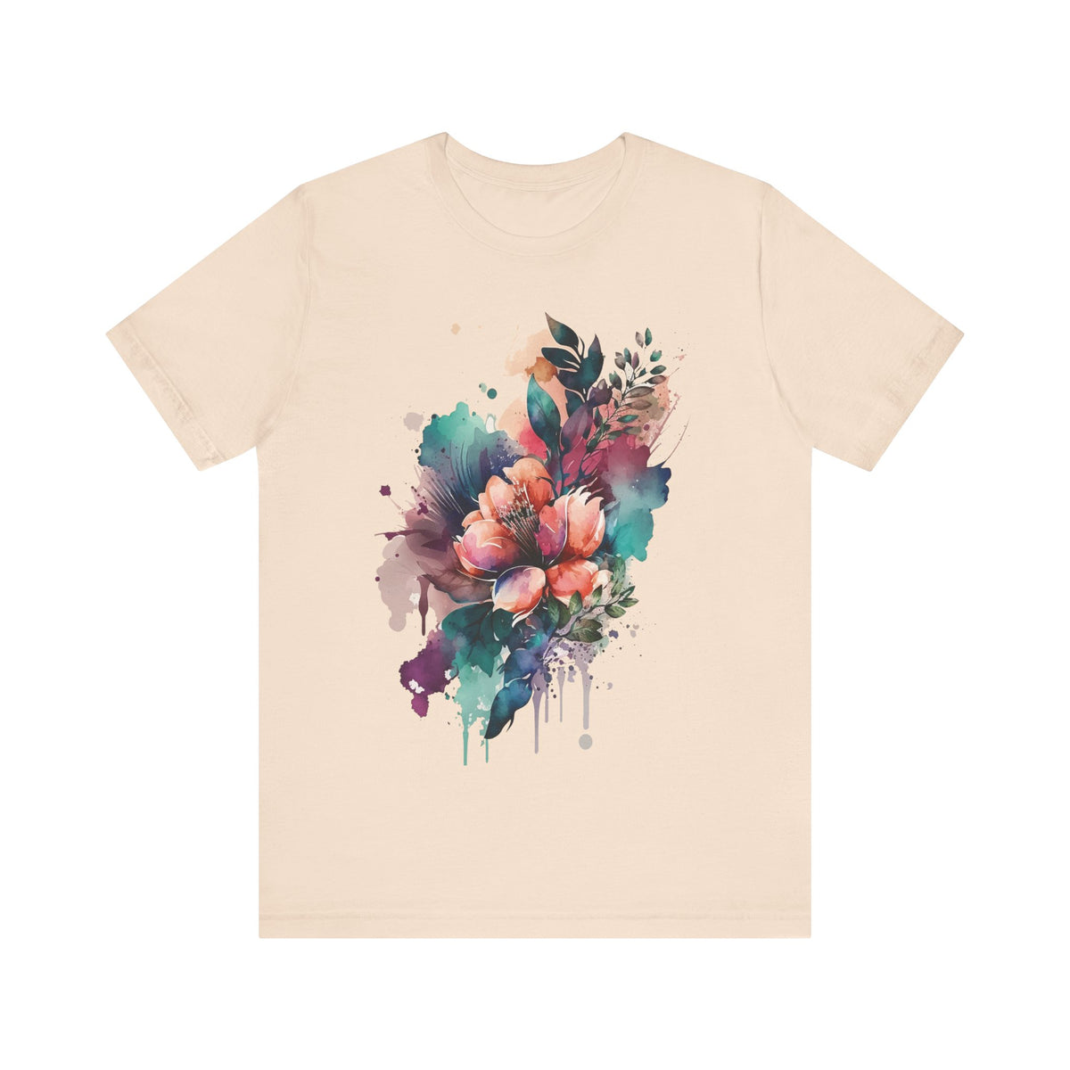 Floral Graphic Tee Shirt - Bella+Canvas Unisex 100 Cotton 57