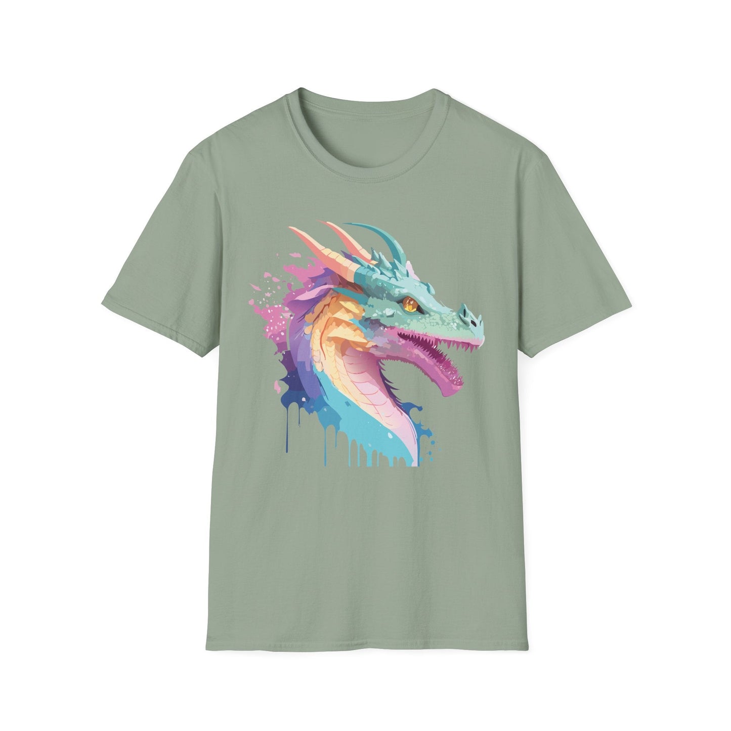 Dragon Graphic Tee Unisex Short Sleeve Dragon Shirt With Animal Design Gildan SoftStyle 64000