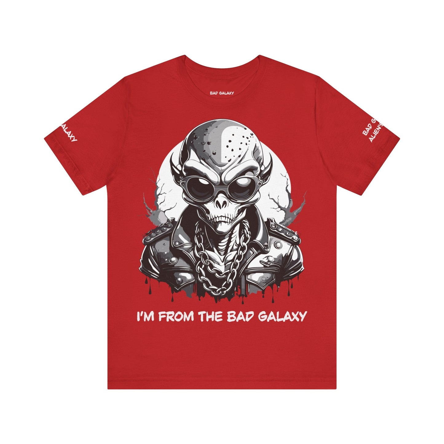 Alien Tee Shirt From Bad Galaxy 100 Percent Cotton Made to Order Eco Friendly Non Toxic Inks
