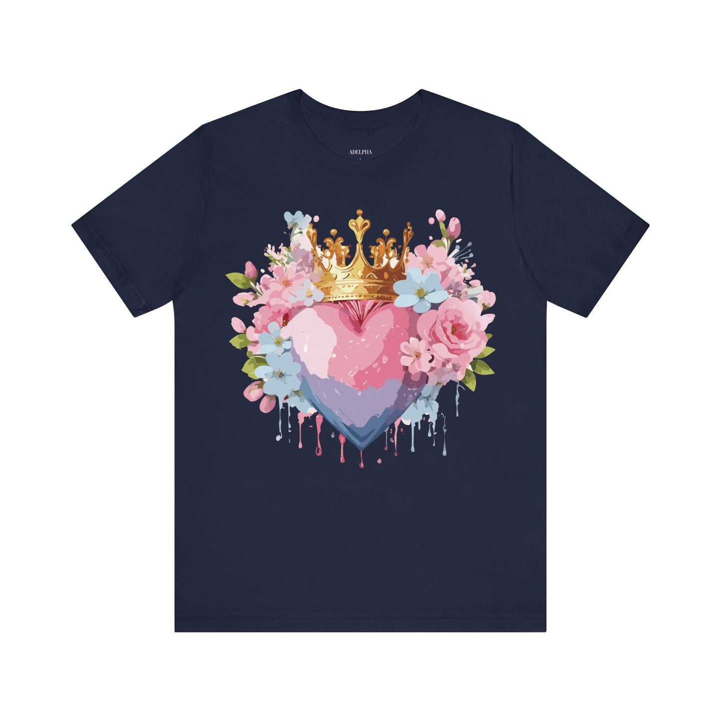 Valentine Day Graphic Unisex 100 Cotton Vintage Artwork with Love and Flower Design Tee 18