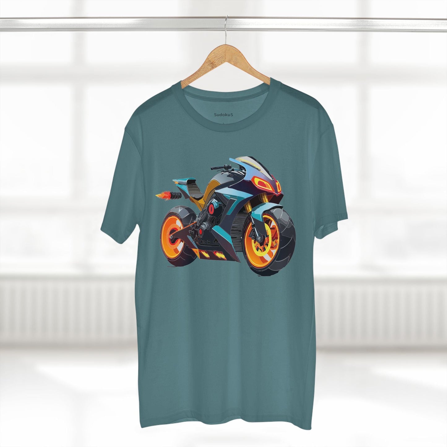 Moto Bike Graphic Unisex 100 Cotton Staple Tee 22