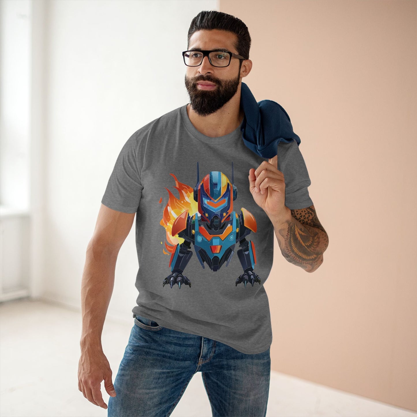 Cyborg Robot Graphic Unisex 100 Cotton Staple Tee 11