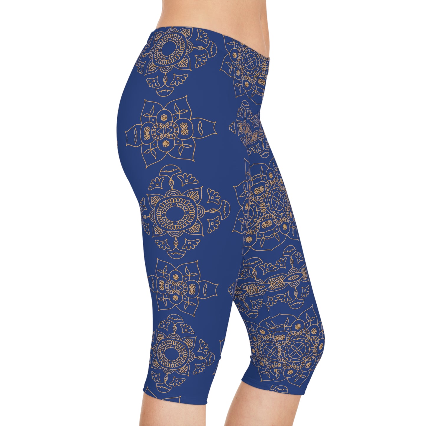 Leggings capri con estampado tradicional