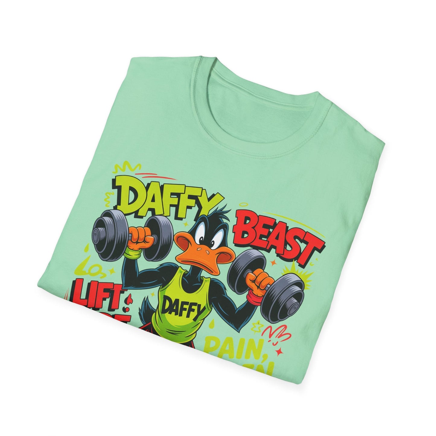 Cartoon T Shirt Funny Animals Print Unisex Animation Tee Gildan Softstyle 64000