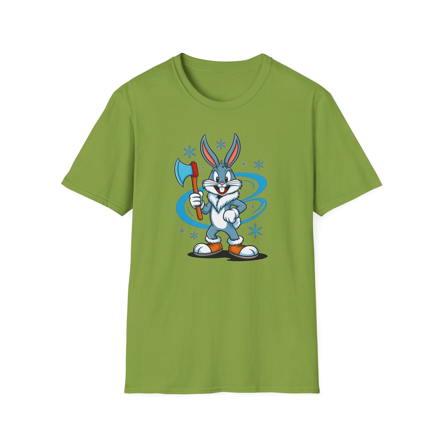 Bugs Bunny T Shirt Cartoon Print Unisex Softstyle Tee Gildan 64000 100 Percent Cotton