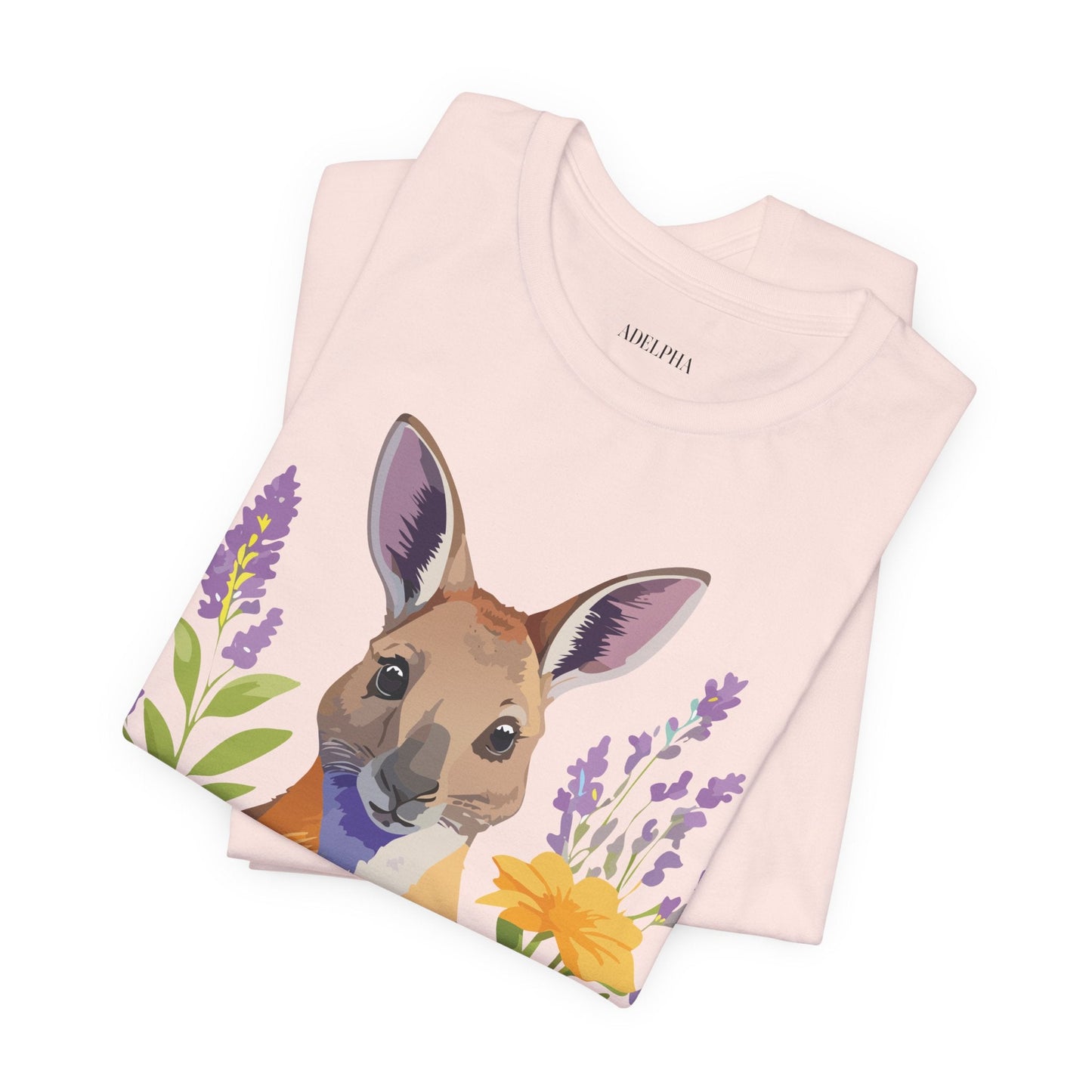Adelpha Vintage Inspired Graphic Tee Kangaroo Artwork Unisex Jersey Short Sleeve T Shirt