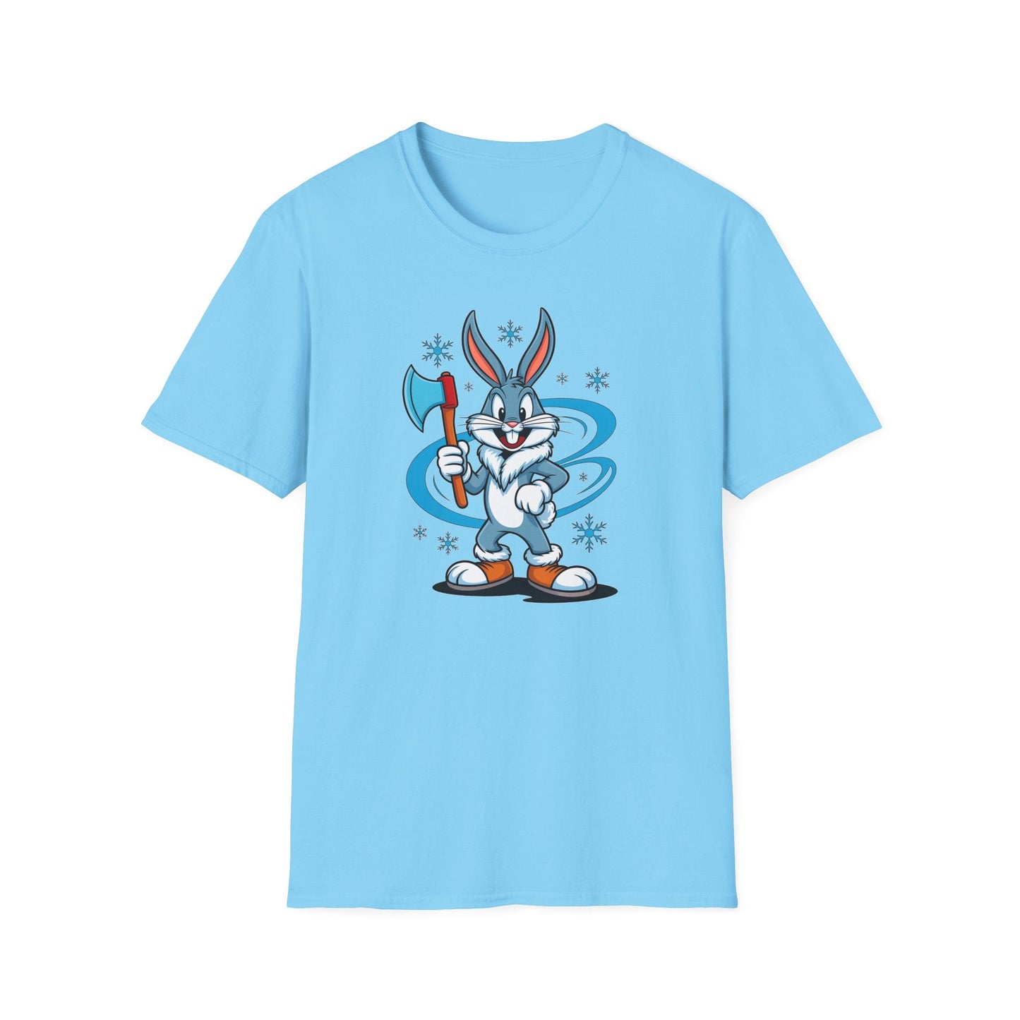 Bugs Bunny T Shirt Cartoon Print Unisex Softstyle Tee Gildan 64000 100 Percent Cotton