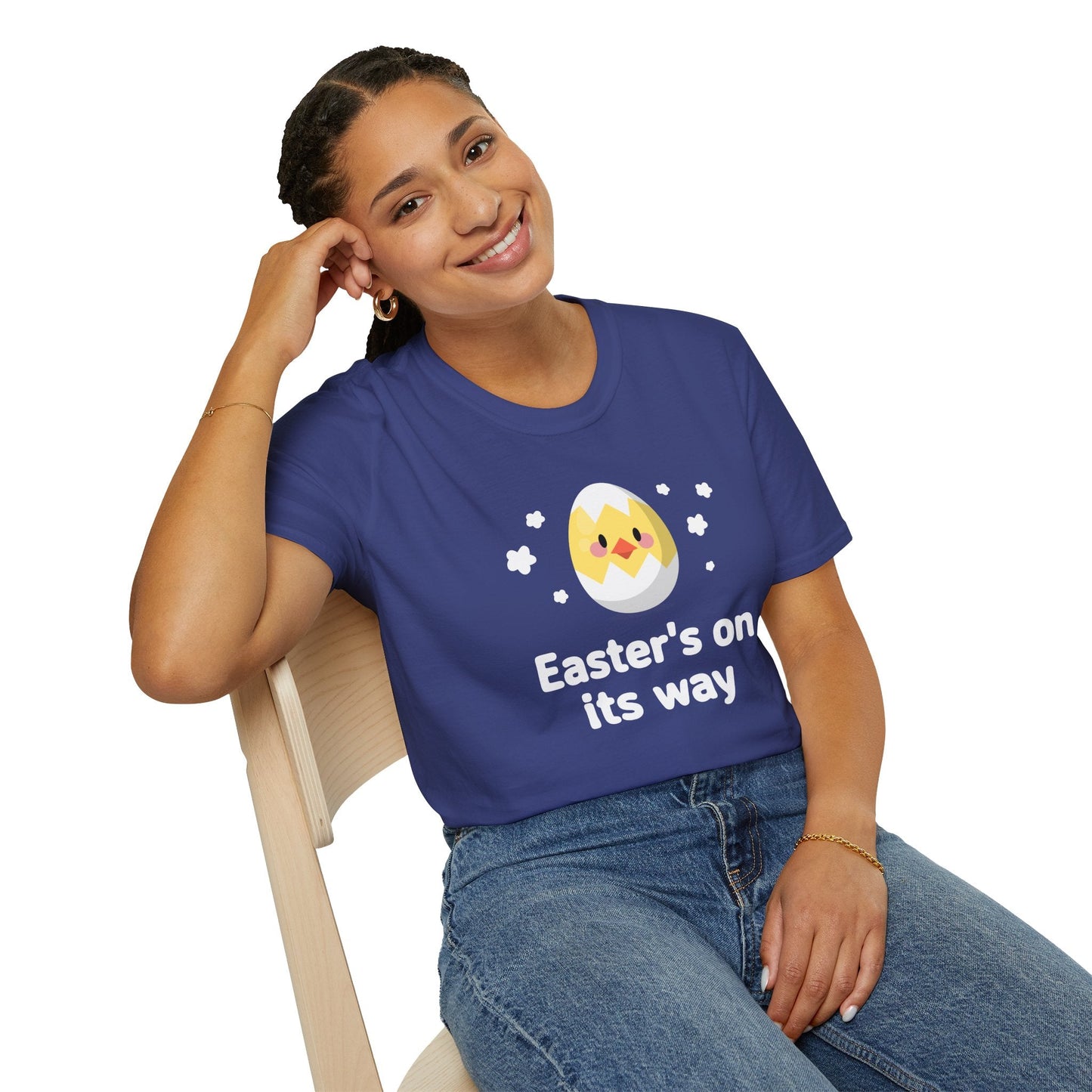 Easter Day T Shirt with Easter Design and Signature Print Unisex Gildan Softstyle Tee One Hundred Percent Cotton