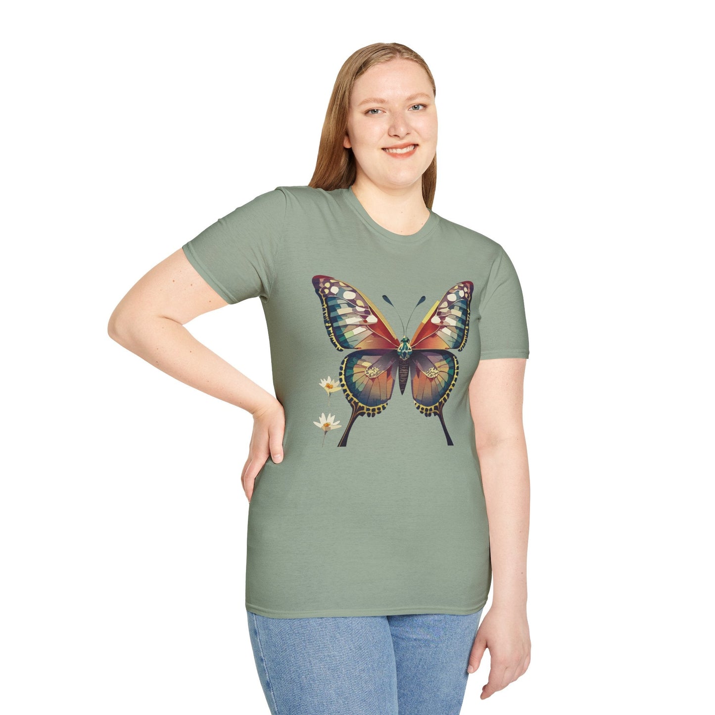 Unisex Butterfly Monarch Shirt Softstyle Tee Gildan 64000 Short Sleeve For Everyday Comfort