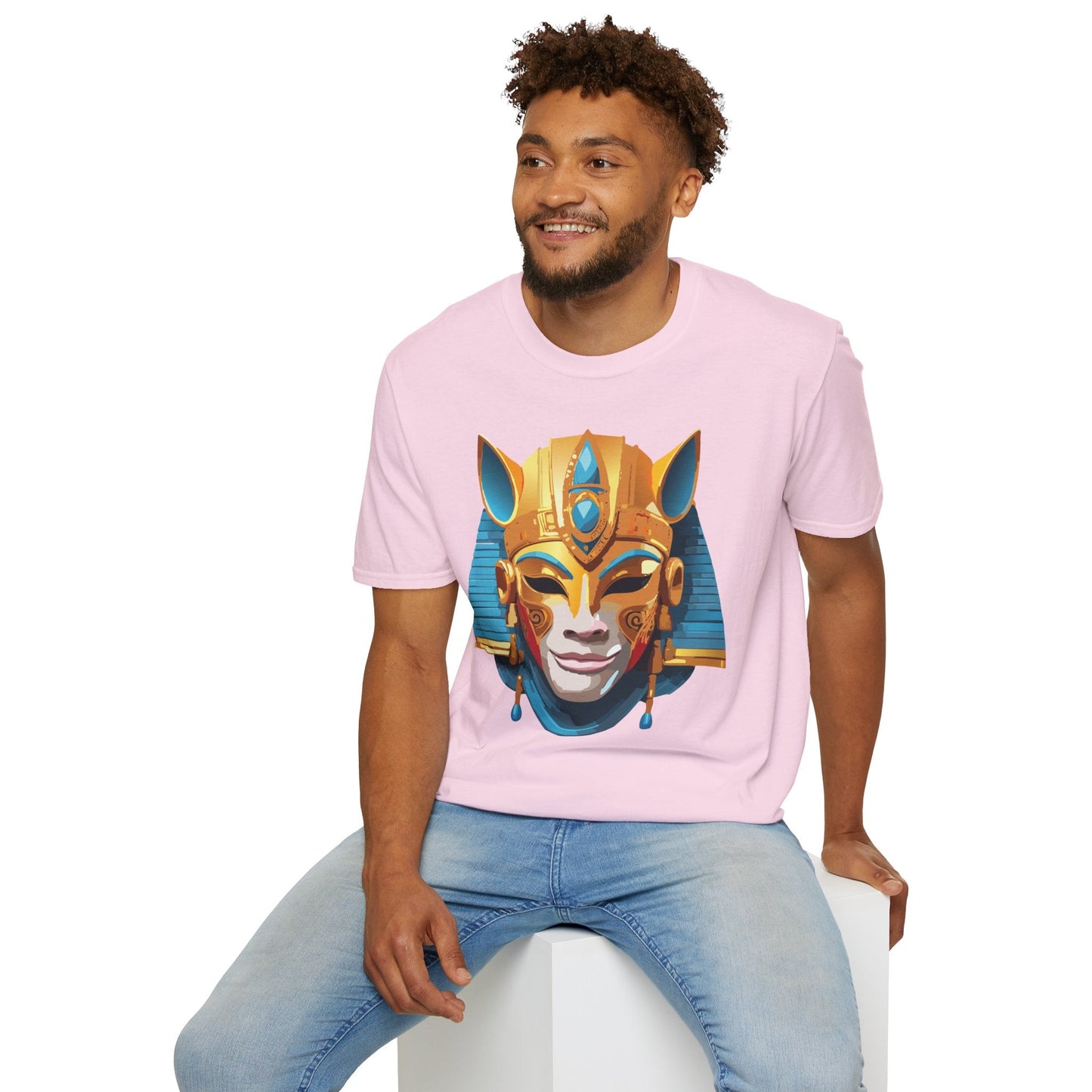 Mask Tee Shirt Unisex Gildan SoftStyle 64000 Cotton T Shirt Masquerade Design Art Graphic