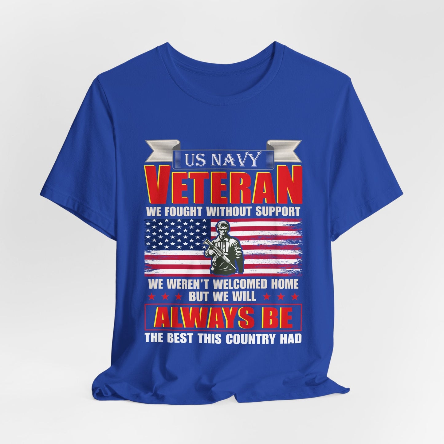 Army Veteran Patriotic Graphic Design Unisex Cotton T-Shirt v42