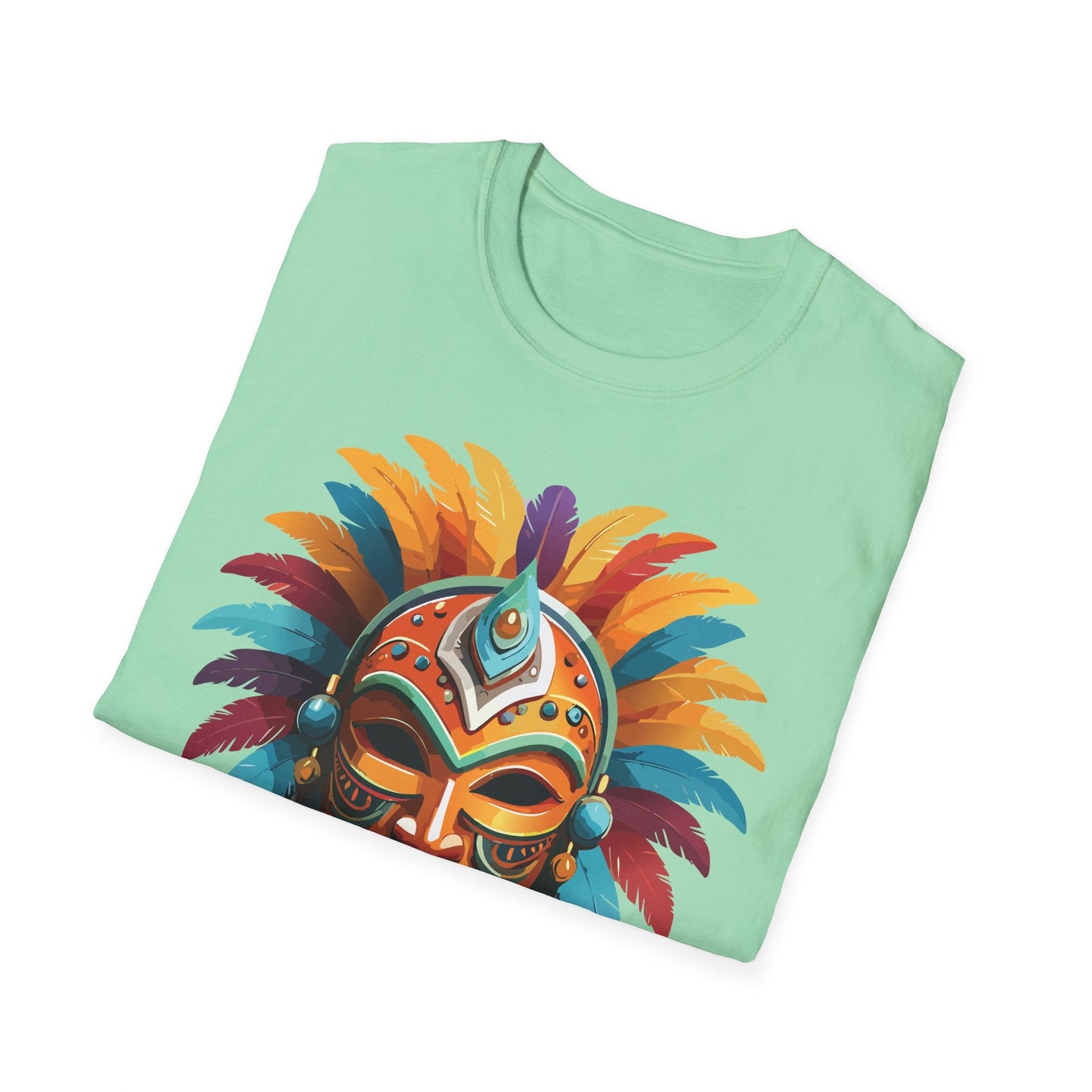 Mask Tee Shirt Unisex Softstyle 100 Percent Ring Spun Cotton Masquerade Tees For Comfort