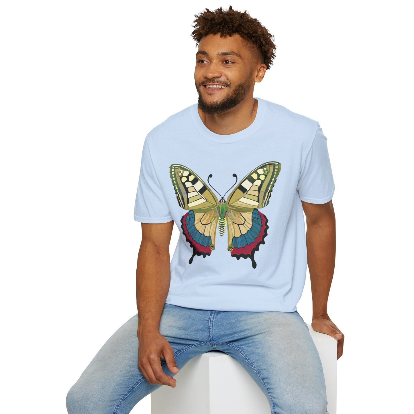Butterfly T Shirt Unisex Monarch Design Soft Cotton Gildan 64000 Short Sleeve Tee