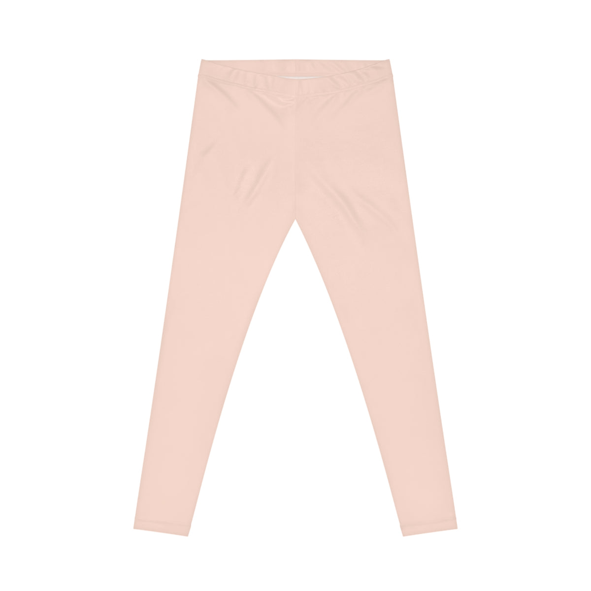 Egg Shell Tan Color Women's Poly-Span Casual Leggings XS-2XL