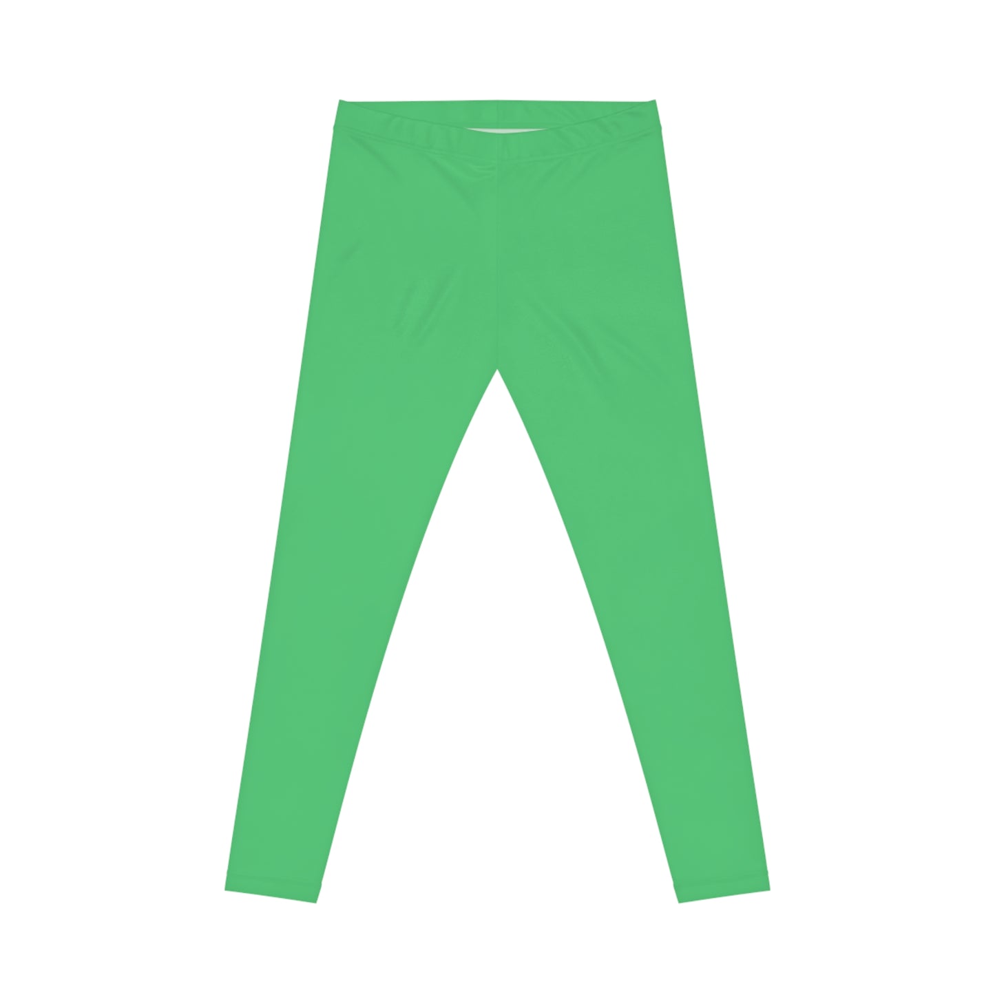 Emerald Green Color Women's Poly-Span Casual Leggings XS-2XL