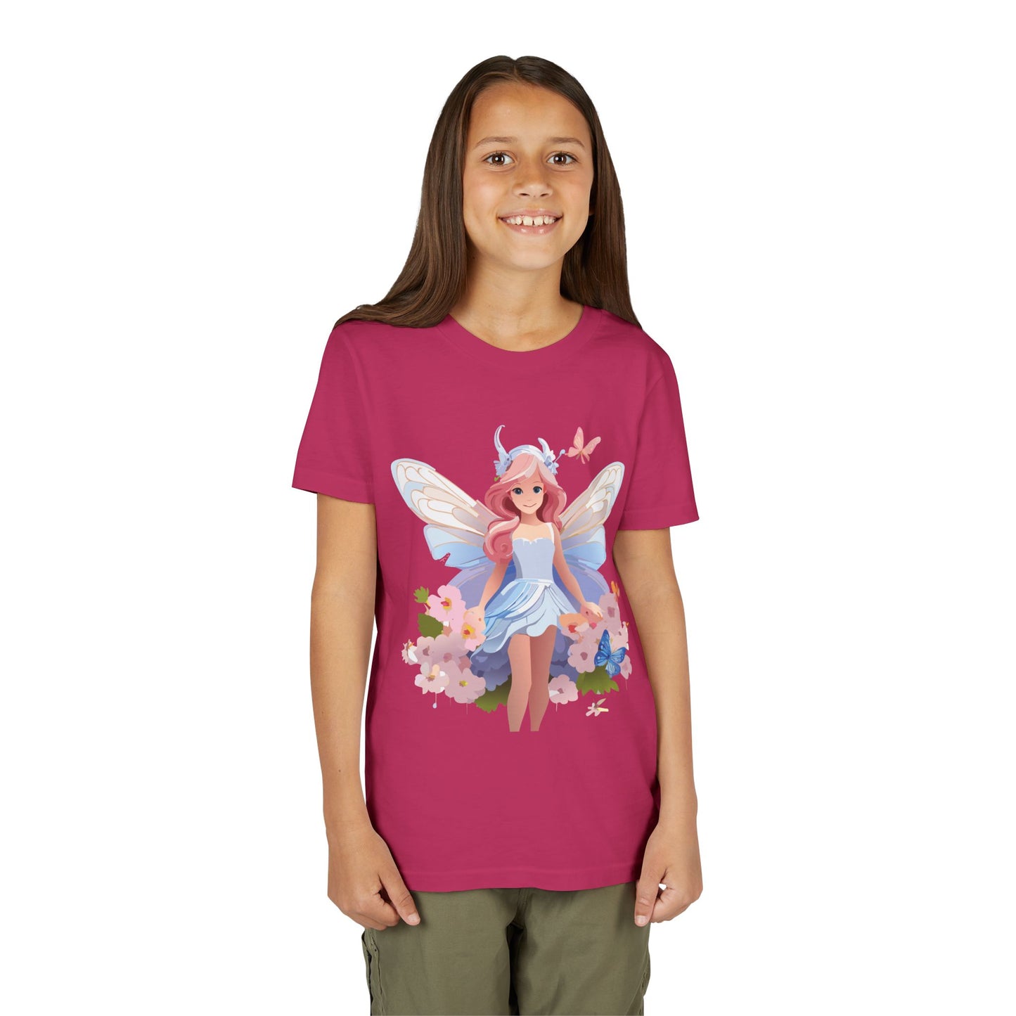 Enchanting Fairy Floral Youth Short Sleeve Tee - Perfect for Spring Celebrations (9-14)