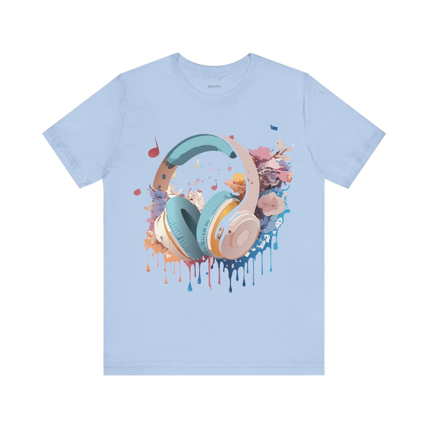 Unisex Graphic Tee Adelpha Art Design Vintage Music Inspired Short Sleeve Jersey Premium
