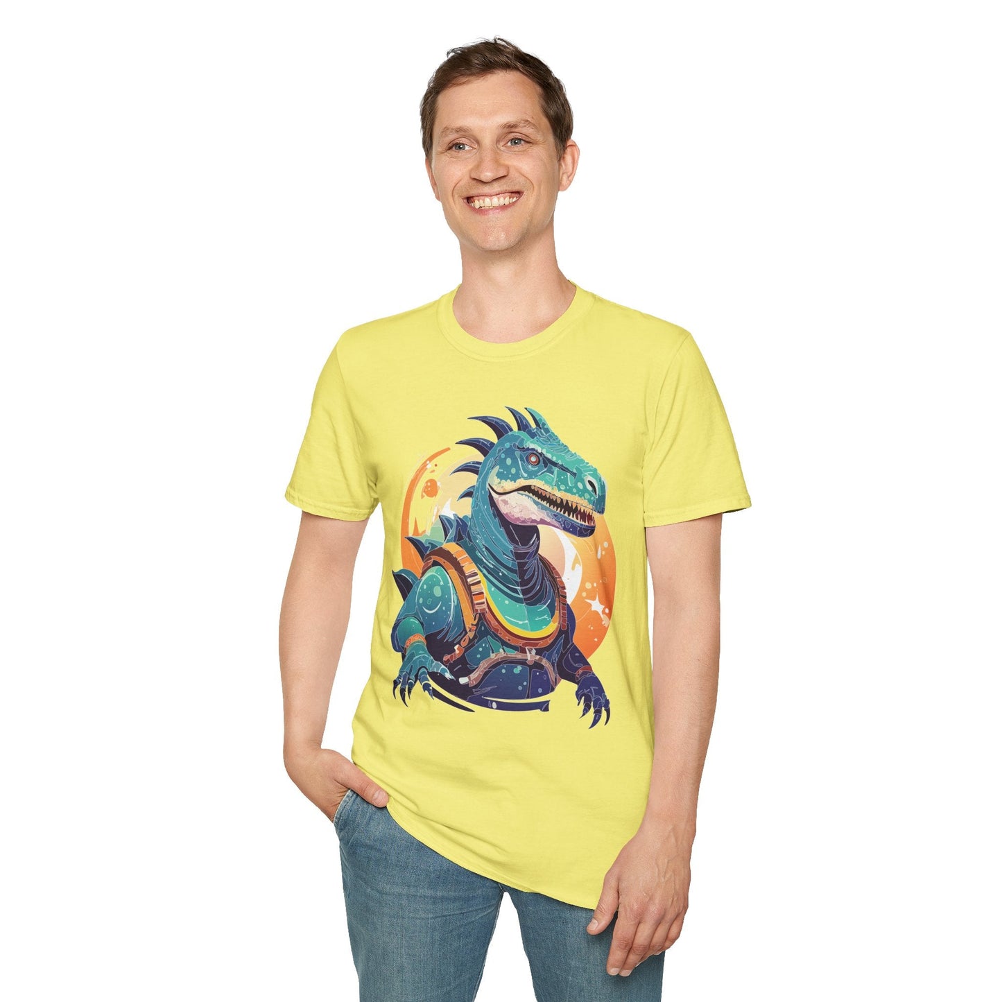 Alien Graphic Unisex Cotton Softstyle UFO Artwork Tee 17