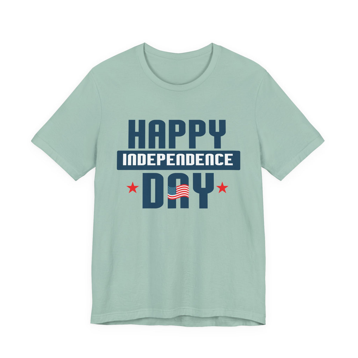 Happy Independence Day T-Shirt Patriotic USA Flag Stars Unisex Cotton Tee 017