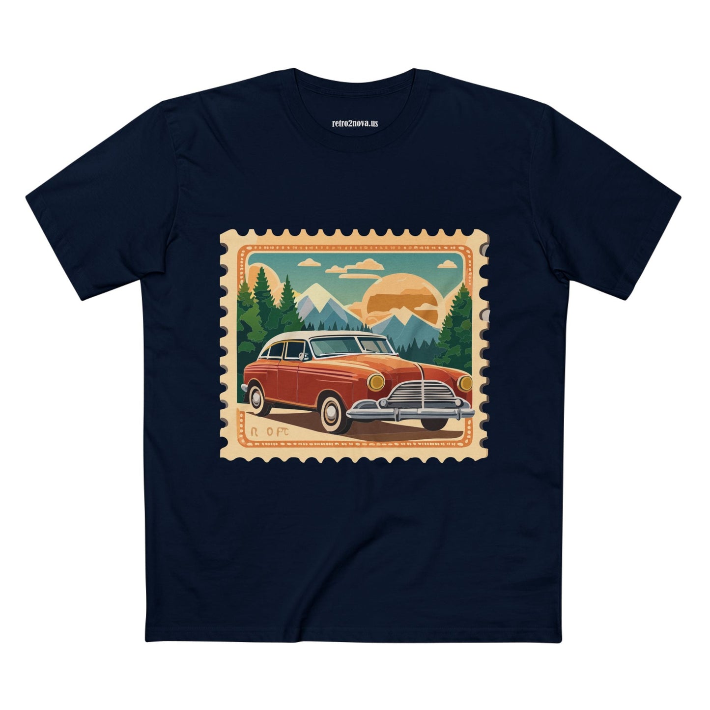 Postage Stamp Shirt Unisex Tee PS 28 Premium Cotton Original Art Design From Retro2Nova Collection