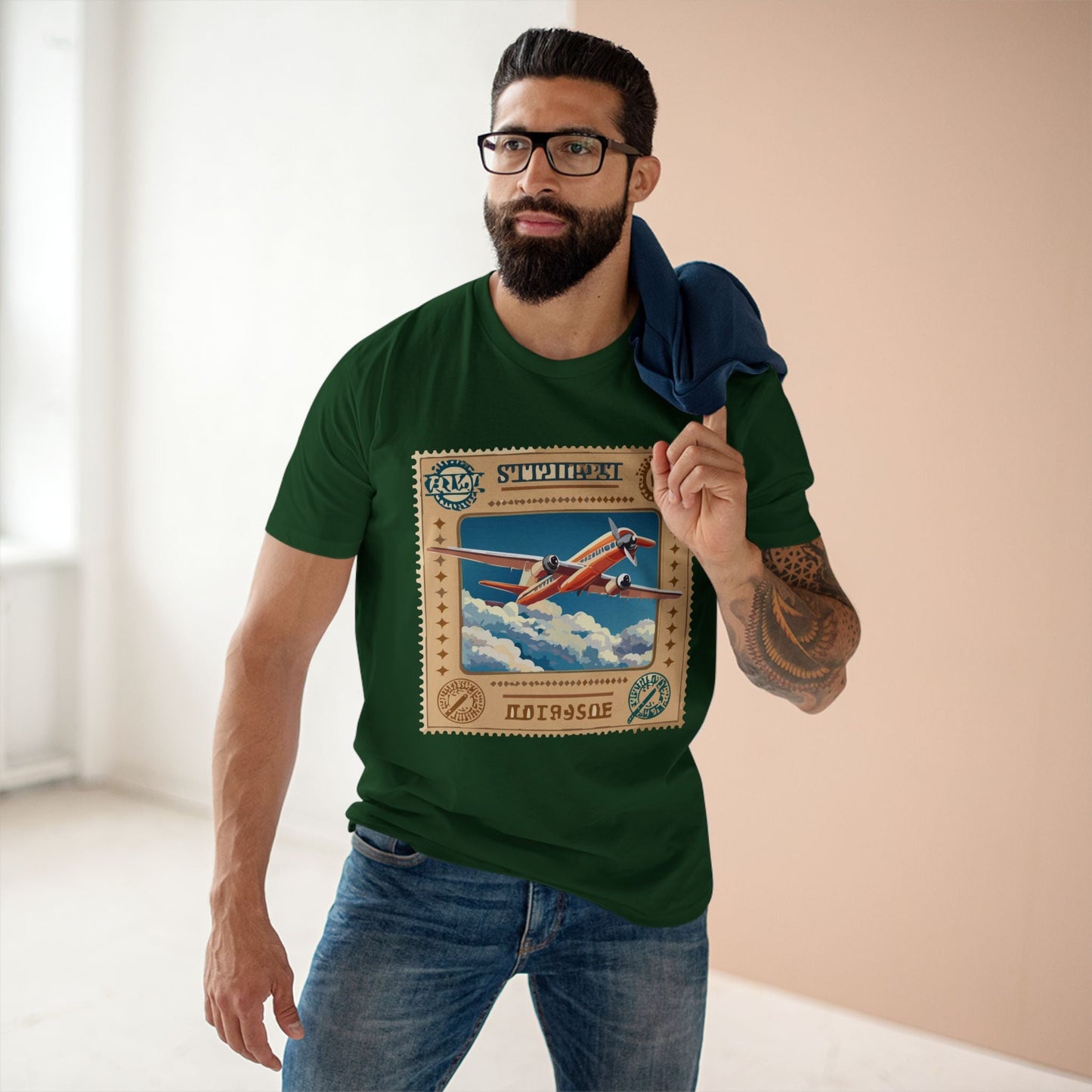 Stamp Shirt Postage Stamp Unisex Premium Cotton Tee With Original Art Design Retro2Nova PS41