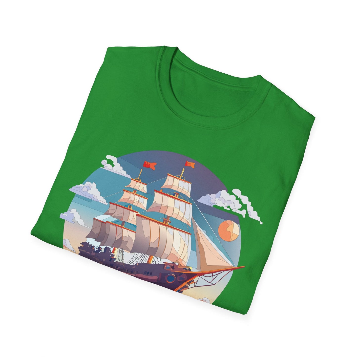 Nautical Ship T Shirts Frigate T Shirts Vessel Tee Shirt Unisex Softstyle T Shirt