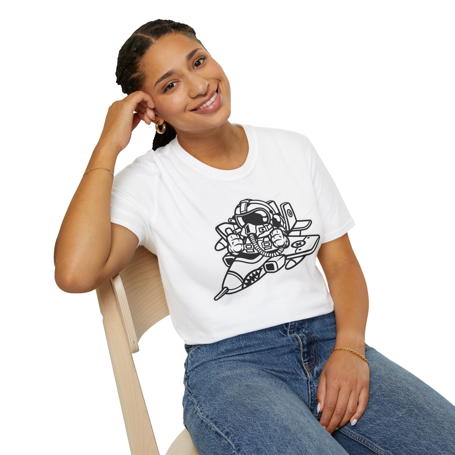 Unisex Cotton T-Shirt with Cartoon Graphic Design