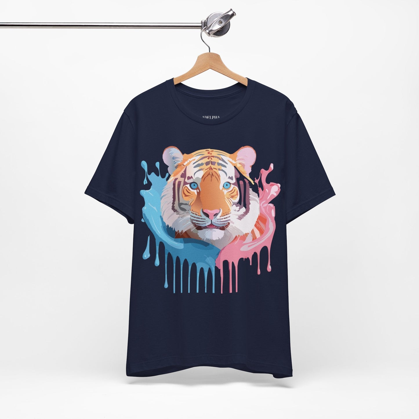 Adelpha Tiger Graphic Tee Premium Unisex Jersey Short Sleeve With Vintage Artwork