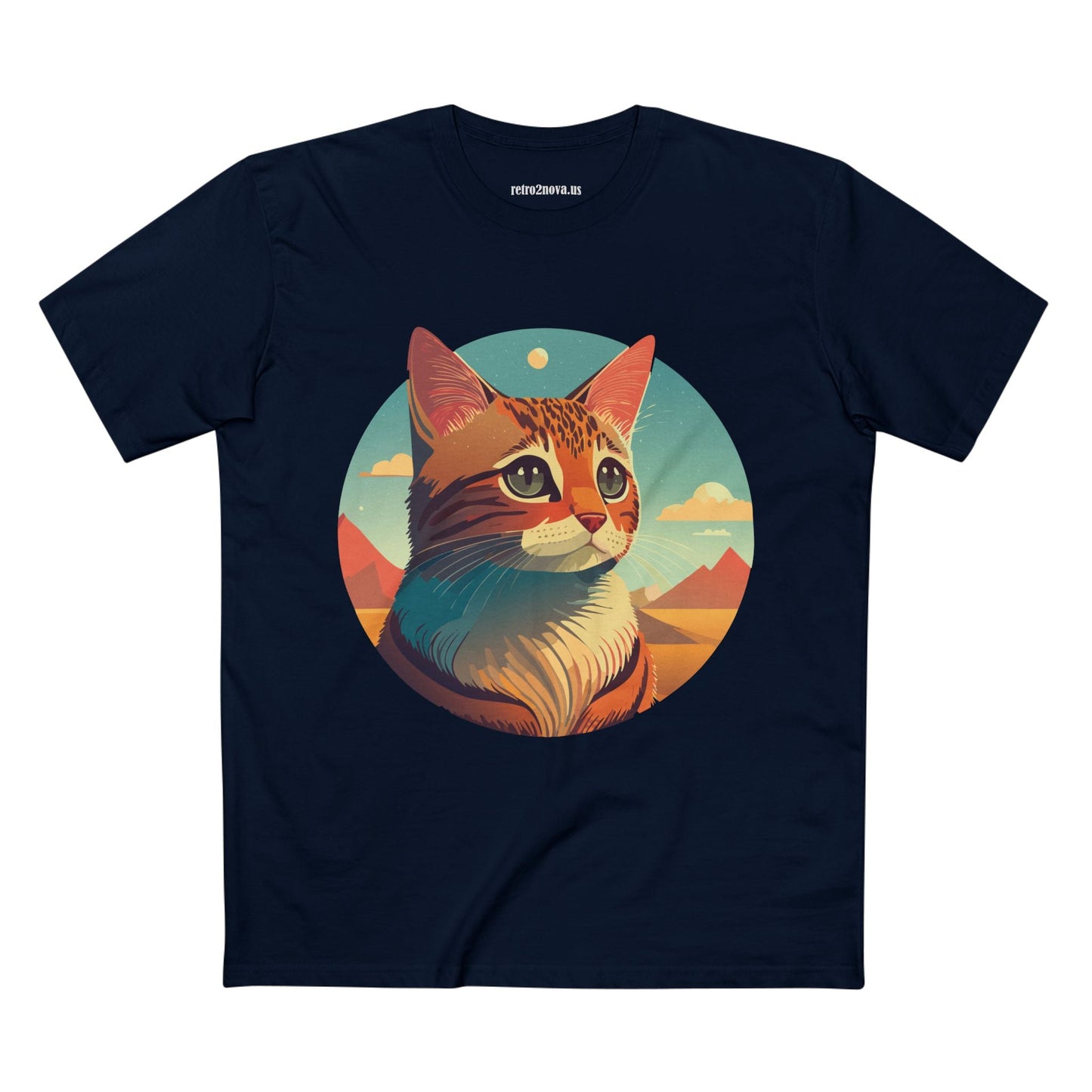 Cat Shirt Unisex Premium Cotton Tee With Original Art Design By Retro2Nova Breathable Ring Spun Cotton Soft Comfortable