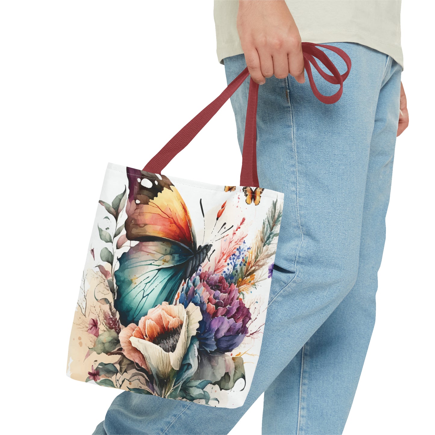 Canvas Bag with Butterfly Prints