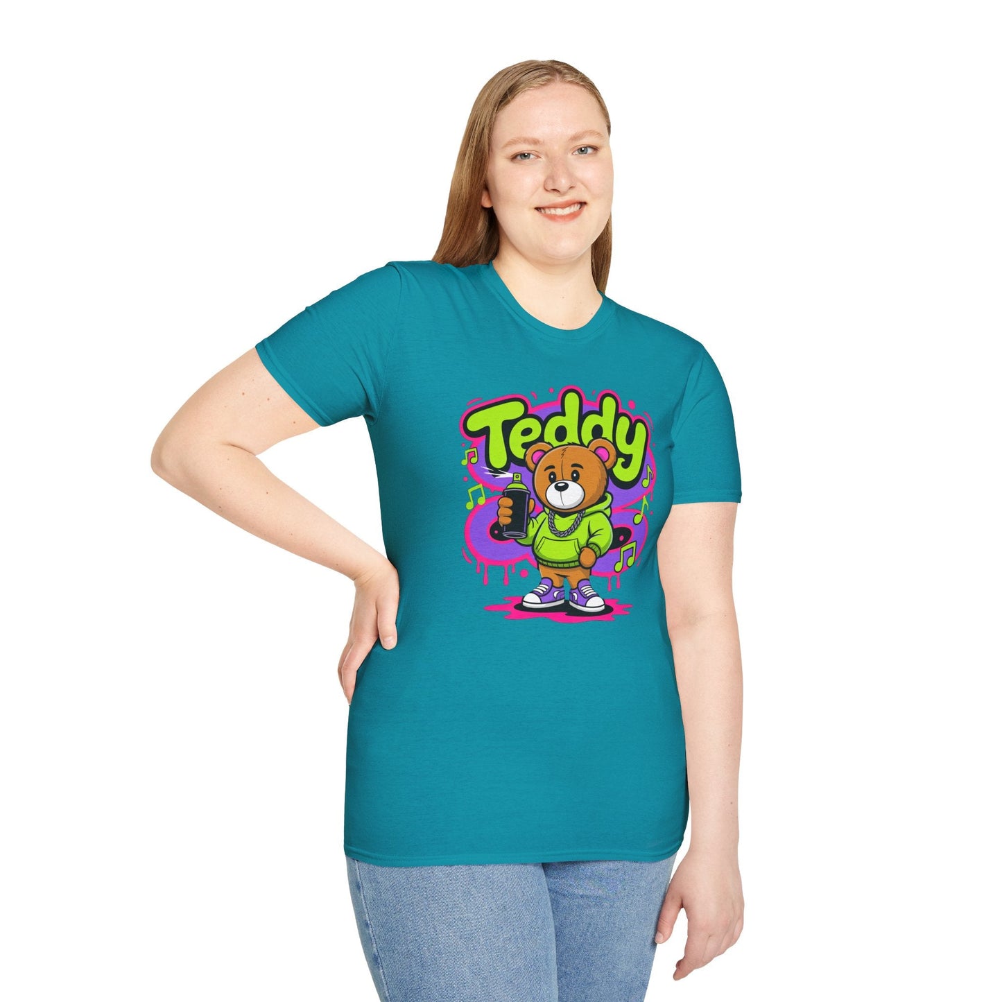 Cartoon T Shirt With Animation Funny Animals Tee Unisex Softstyle Gildan 64000 Cotton