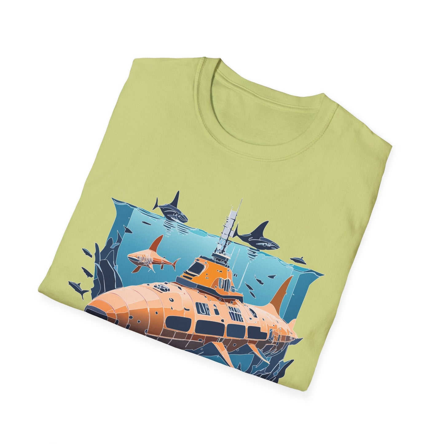 Ocean T Shirt Unisex Gildan Softstyle 64000 Ocean Theme Tee 100 Percent Cotton Fabric