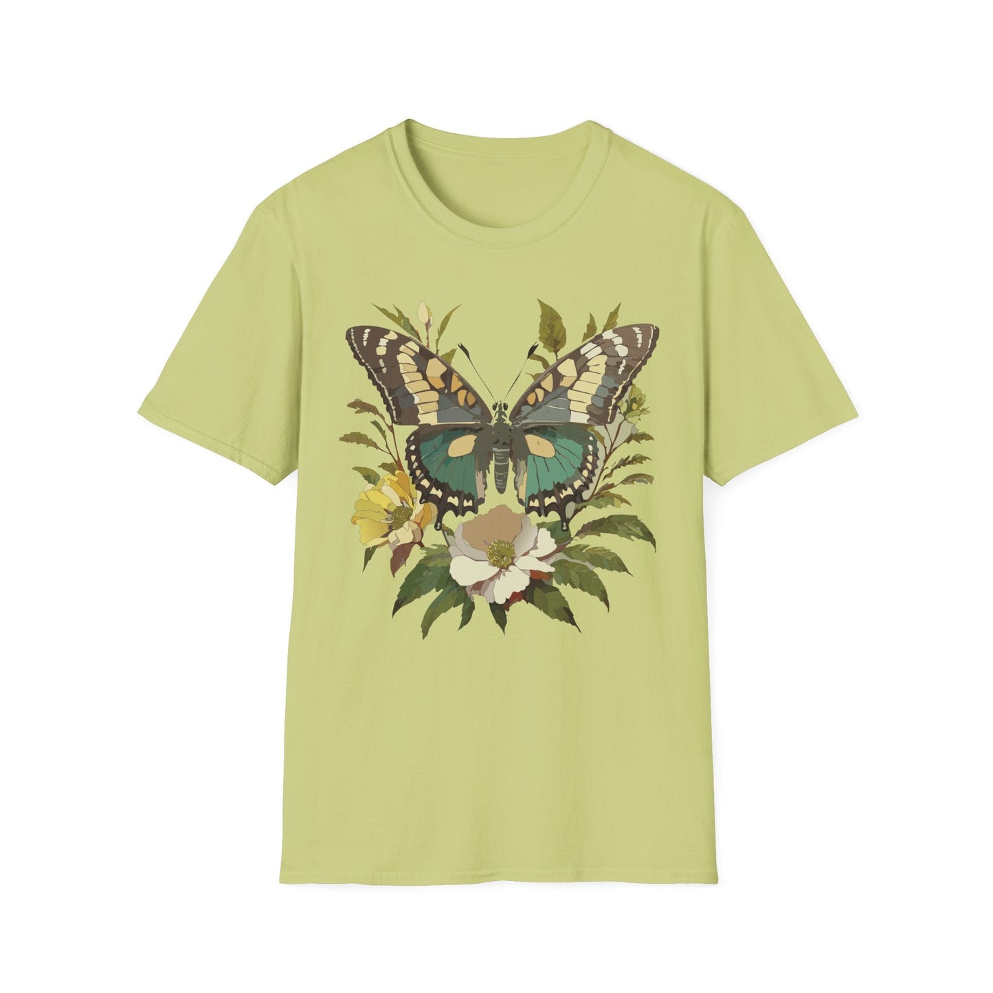 Butterfly Shirt Unisex Monarch Butterfly Tee Gildan Softstyle 64000 100 Percent Ring Spun Cotton