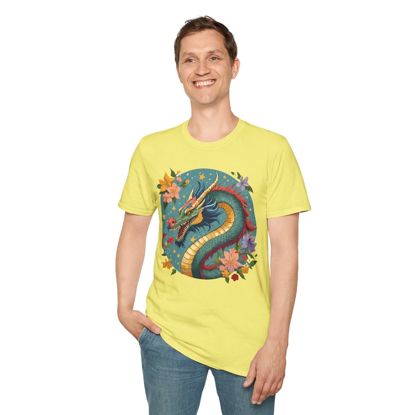 Dragon Graphic Unisex 100 Cotton Tee with Animal Artwork Design 11