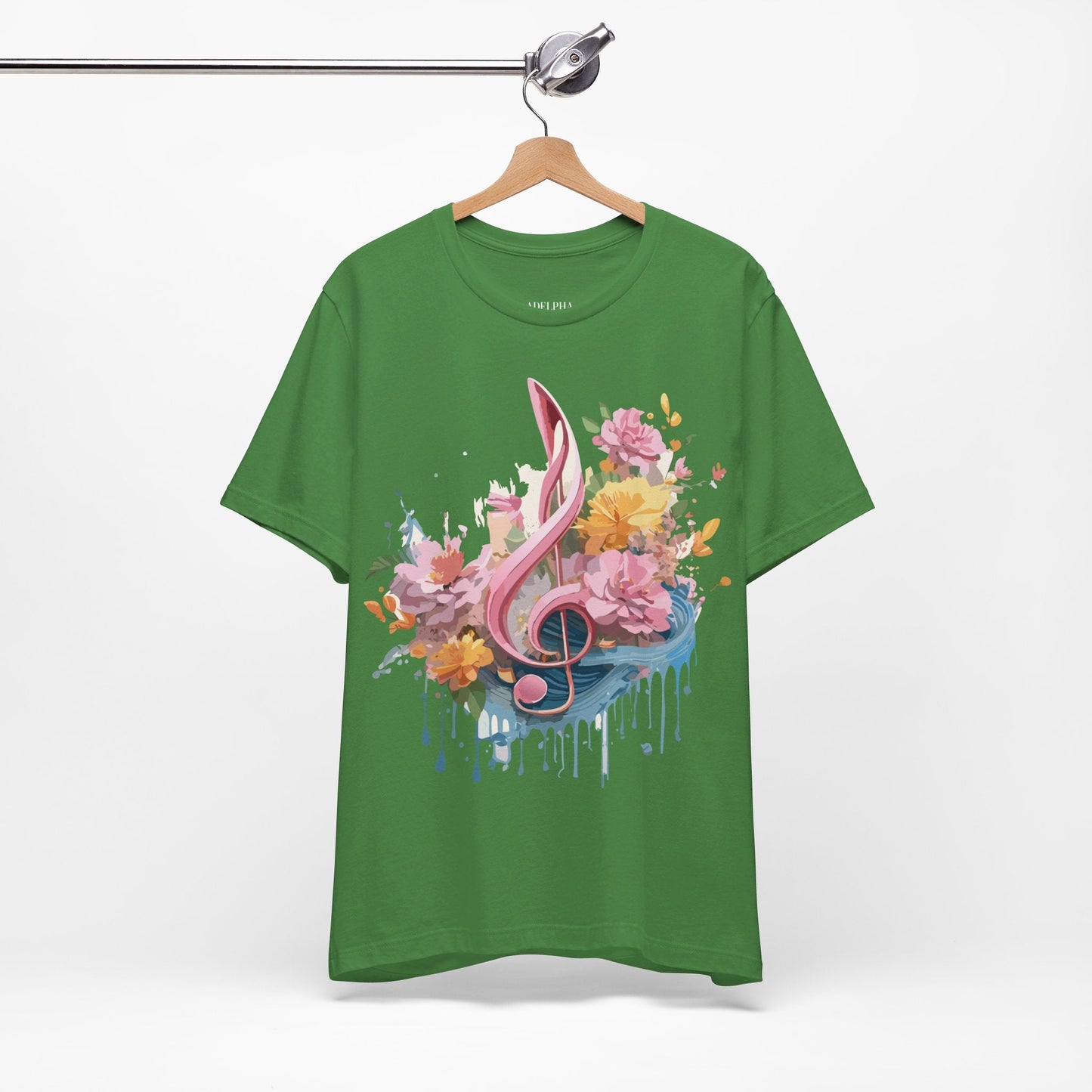 Music Graphic Unisex 100 Cotton Vintage Art with Musical Elements Tee 139