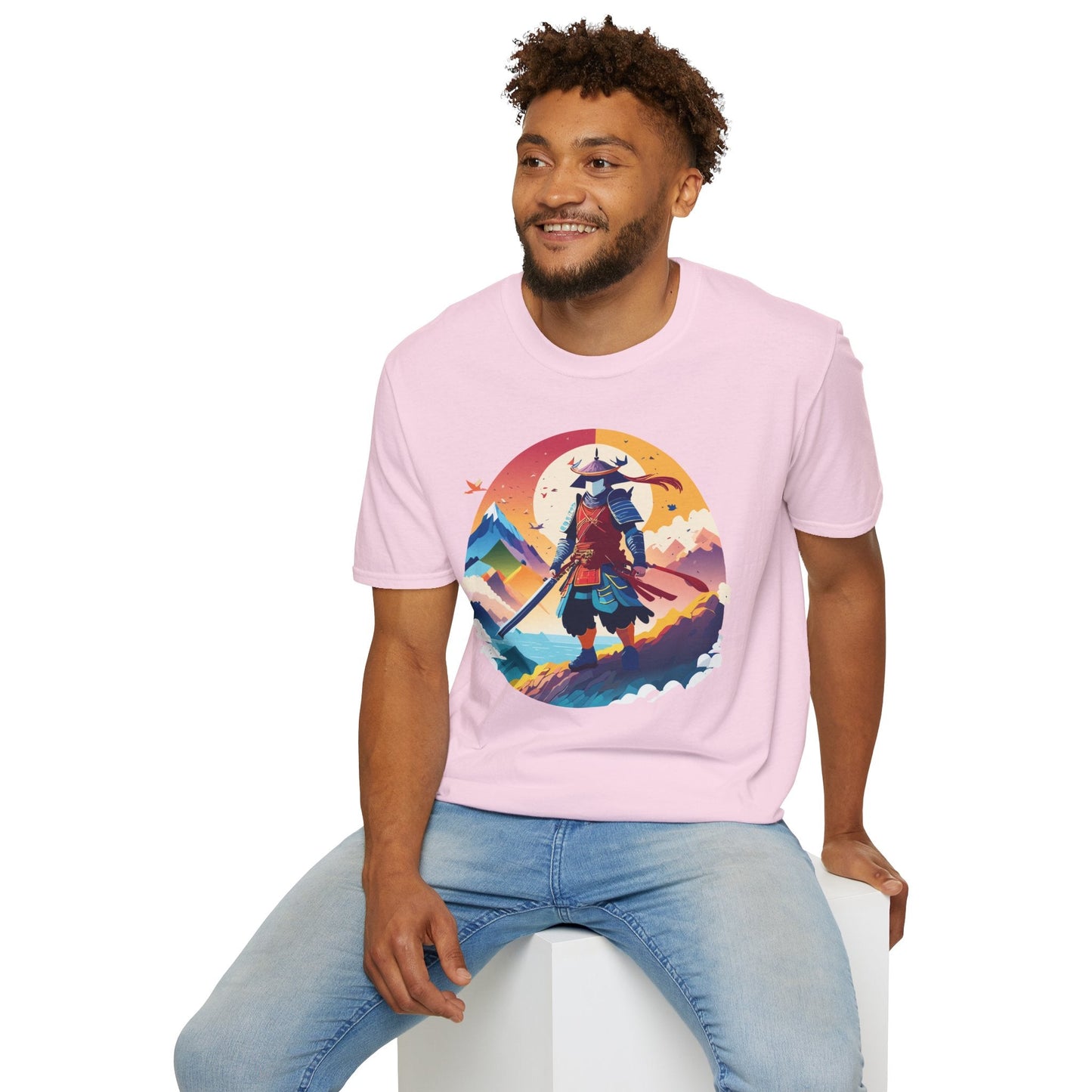 Samurai T Shirt Unisex Softstyle Gildan 64000 100 Percent Ring Spun Cotton Tee For Everyday Wear